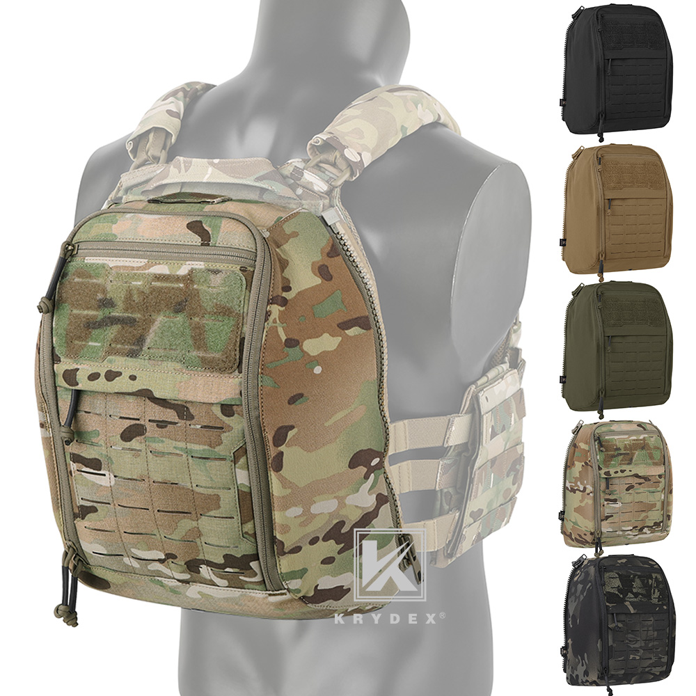 Krydex Tactical Zip-on Back Panel for Scarab Vest MOLLE Helmet Hydration Pack